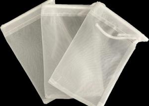 China Reusable Food Grade 100% Organic Nylon filter mesh Cotton Nut Milk Bag on sale