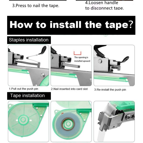 Tapetool Grape Tomato Cucumber Branch Tying Machine ABS Steel Material
