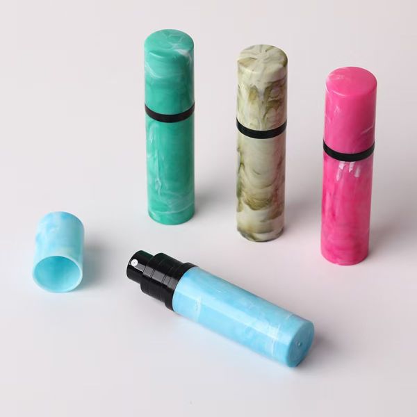 Elegant Marble Pattern Surface ABS 5ml Perfume Bottle with Spray Bottom Filling Highly Popular Selling Support Customization