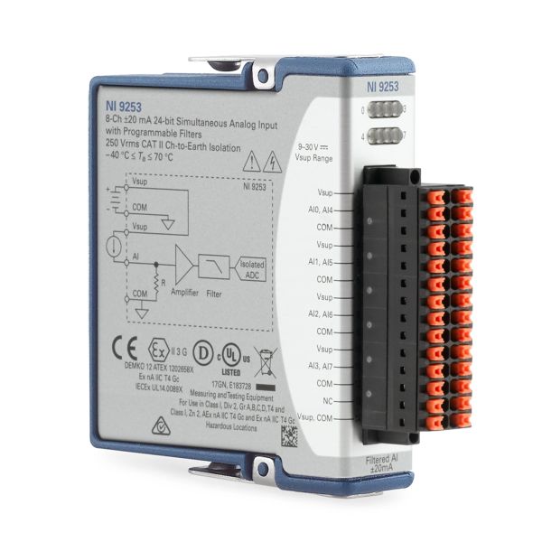 NI-9253 National Instruments Input Module 8 Channel 24 Bit Resolution 50kS/S Current