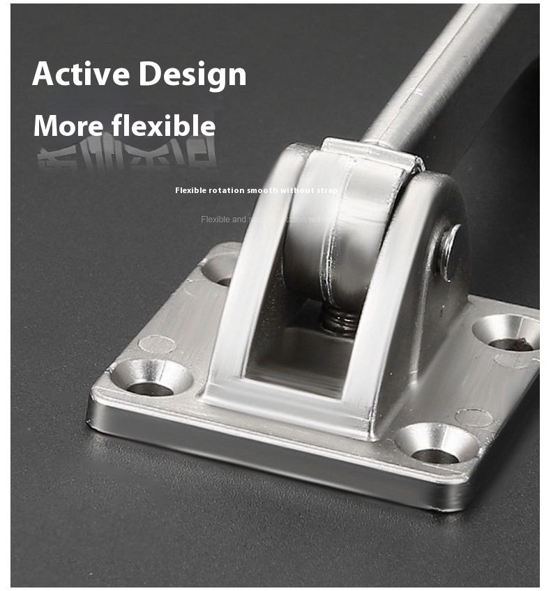 Modern No-Drill Movable Square Door Stopper Easy Installation Anti-Collision Device Stainless Steel Zinc Alloy for Bedroom
