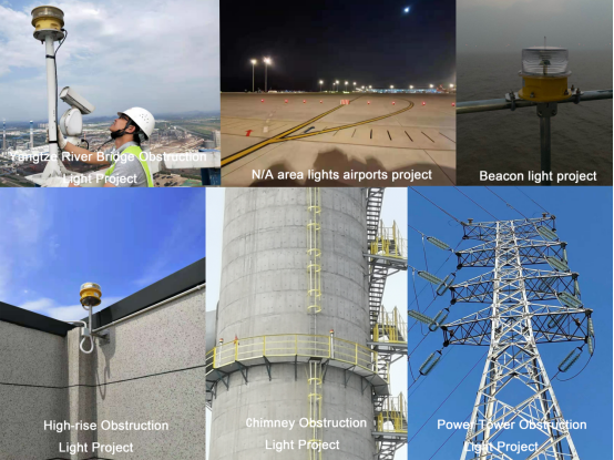 ANNHUNG AH-MI-B2 White LED Medium-Intensity Aviation Obstruction Light with 2000cd Intensity, IP66 Waterproof, and 20-60FPM Flash Rate