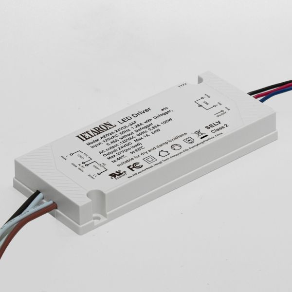 12V 24V UL Listed 24W LED Driver Integrated Relay Control for Bathroom Mirror Lights