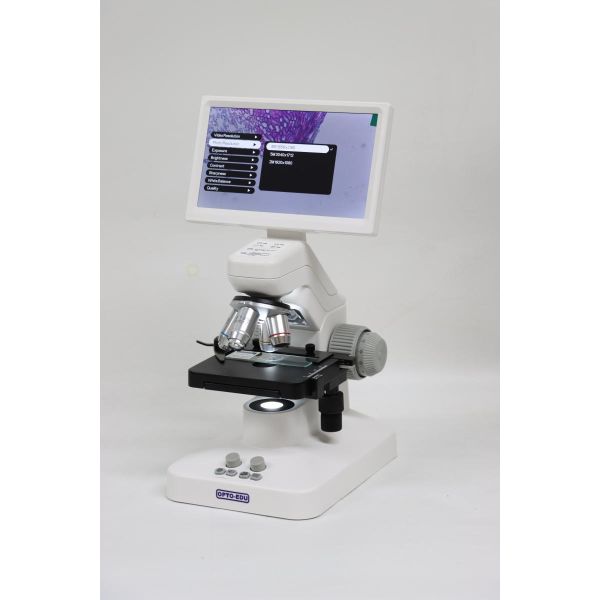 OPTO-EDU A33.5130 7'' LCD Microscope 8MP Camera 1080p Video HDMI/WiFi/USB Portable Design