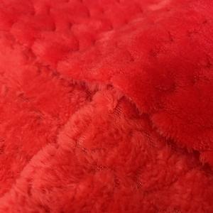 China 340gsm 100 Polyester Fleece Fabric Bedding Blanket Shoes on sale