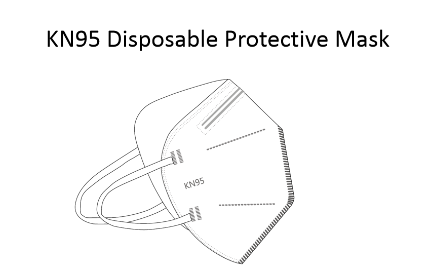factory personal protective kn95 multi-layer face mask KN95 protector facial