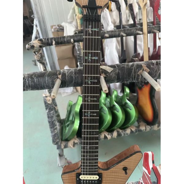 Custom Flamed Maple Top Washburn Dean Dimebag Darrell Electric Guitar Rosewood Fingerboard Irregular Shape Body Guitar