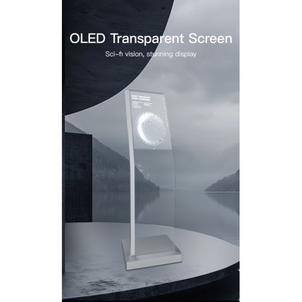 30 Inch Vertical Self-Luminous OLED LG Transparent Screen TV Advertising Display with P-Cap Touch