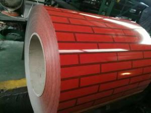 China Brick Grain Wall Panel Coated 0.15mm Galvanized Steel Coil Dx52d Dx53d on sale