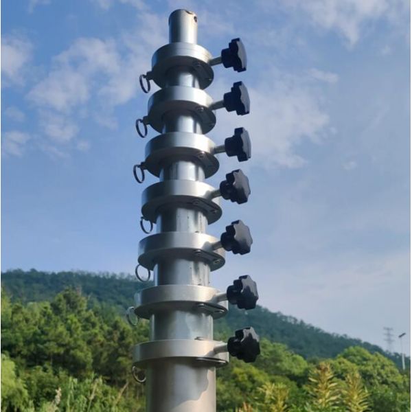 Elevated Photography Mast 9m Endzone Camera Mast Hand Push Up 30 Ft Telescoping Antenna Mast