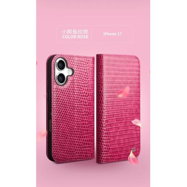 Suitable For Apple IPhone 17 Pro Max Mobile Phone Case Genuine Leather Air Flip Cover Anti-Fall Protective Cover Card