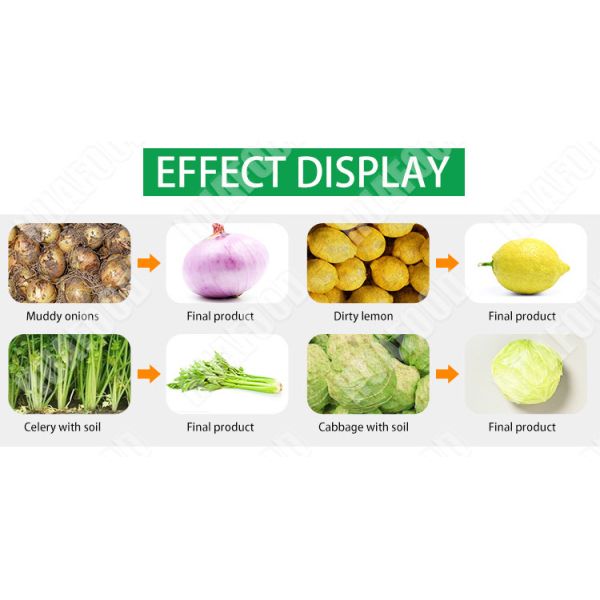 500kg / H AutomaticFruit And Vegetable Processing Line Fruit And Vegetable Cleaning Machine