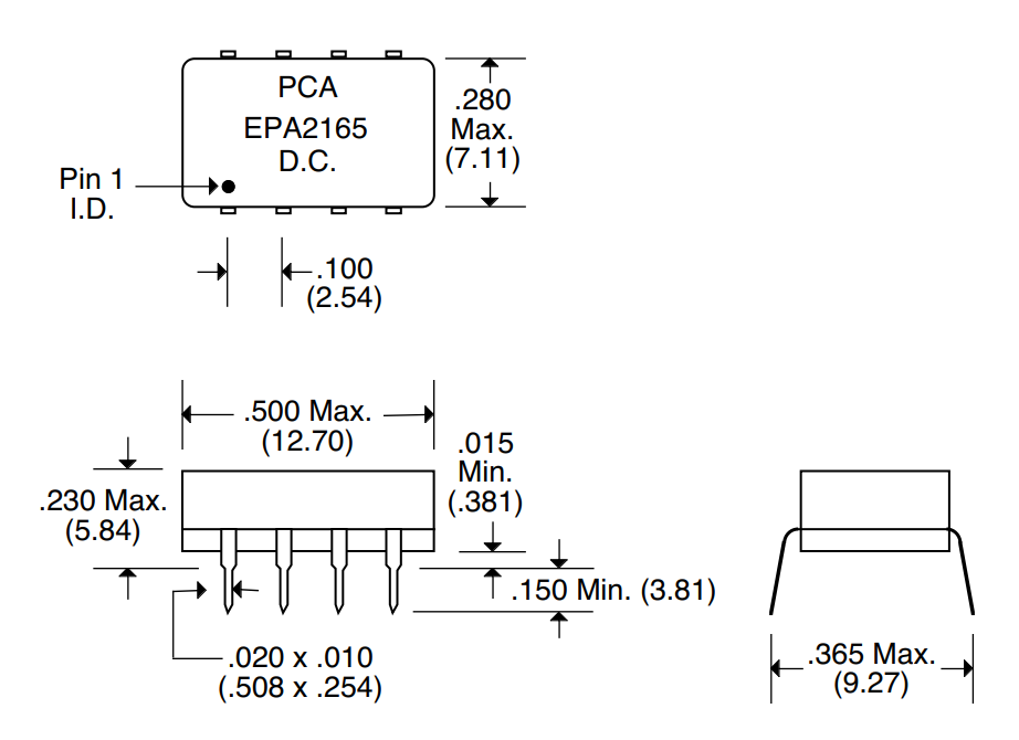 4 Line SMD Common Mode Choke for Electronic Component EPA2165 Surface Mount