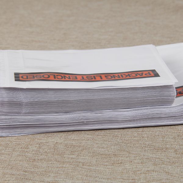 Adhesive Paper Packing List Pouches 20x30cm Tear Resistant Reusable Paper Bag