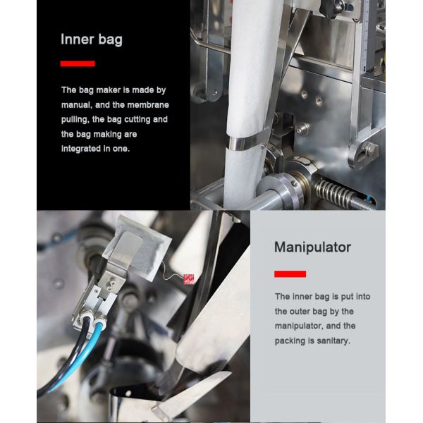 Mixed Flower Tea Inner Filter Paper Tea Bag With String And Tag Packing Machine with 1