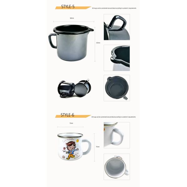Carbon Steel Enamel Dinnerware Set Outdoor Picnic Camping Kitchenware Tableware