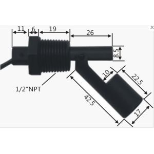 Horizontal install float level sensor