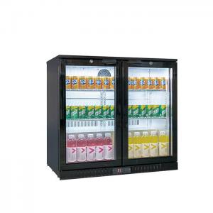 Wholesale Double Glass Door Commercial Back Bar Cooler 208L 190W With Fan Cooling from china suppliers