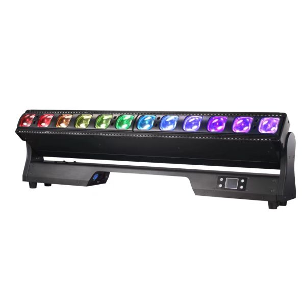 12x40W RGBW 4in1 DMX Moving Head Lights Sweeper Beam LED 28/67 CH