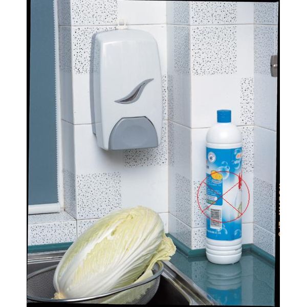 Lockable Manual Hand Soap Dispenser Wall Mount With Refillable Cartridge