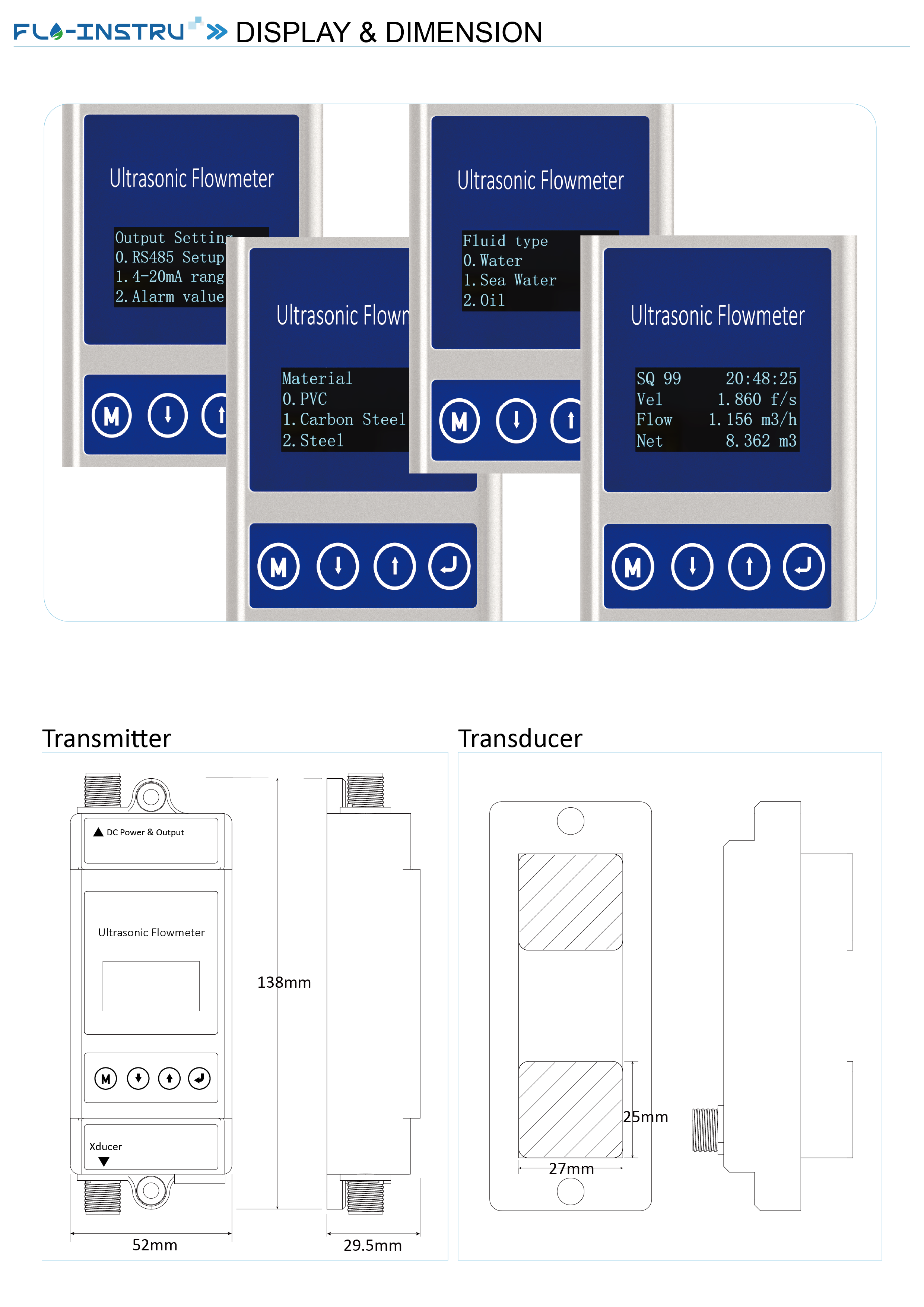 TM602 Ultrasonic Flowmeter For Accurate Irrigation Water Flow Measurement In Pipes