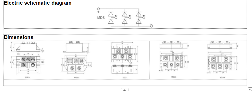 NNC Power Semiconductor Module MDS/MDQ