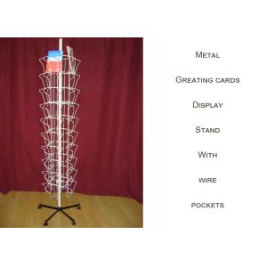 40 Pocket Floor Greeting Card Display Rack OEM Iron Wire Metal Book Display
