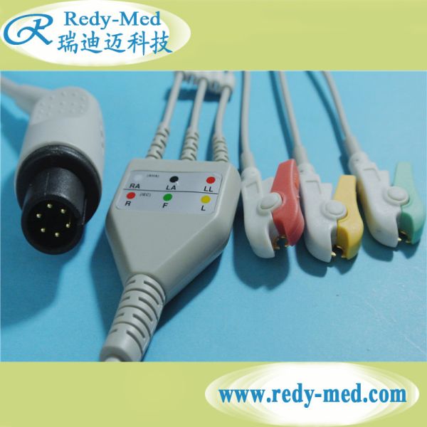 IEC AHA Common AAMI 3 5 Lead One Piece ECG Cable