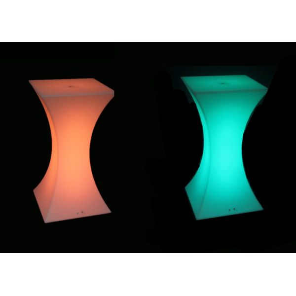 Super Bright Square Led Cocktail Table Ce Rohs Listed With Remote Control