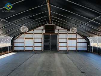 Electrical Control Mushroom Growing Greenhouse With Hot Galvanizing Pipe Structure