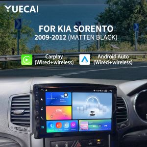 China 10 Matten Black QLED Car DVD Player GPS Navigation System for KIA SORENTO 2009-2012 CarPlay Android Auto Wired Wireless on sale