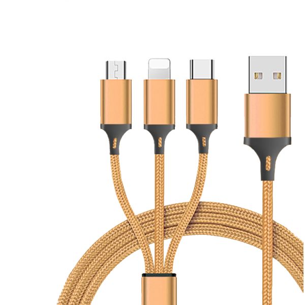 One Tow Three Mobile Phone Data Line For Iphone6 7 8 X Android Type C Three In One