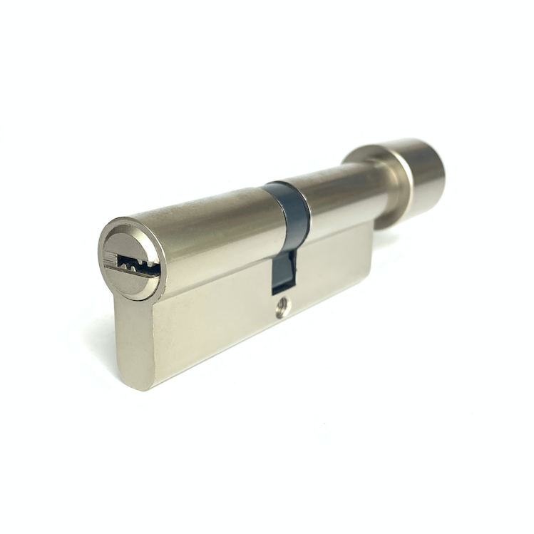 85mm Brass Cylinder Lock Single Open Cylinder Door Locks Silver