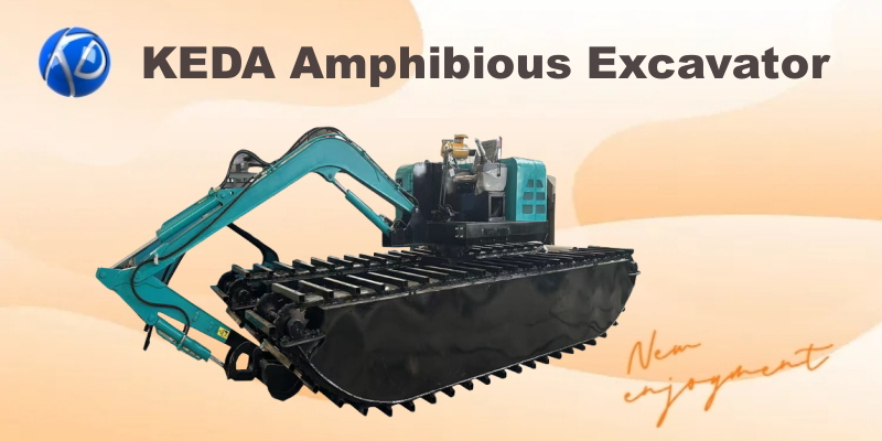 Energy Mining Amphibious Excavator 150cm Draught 500m3/h Working Capacity