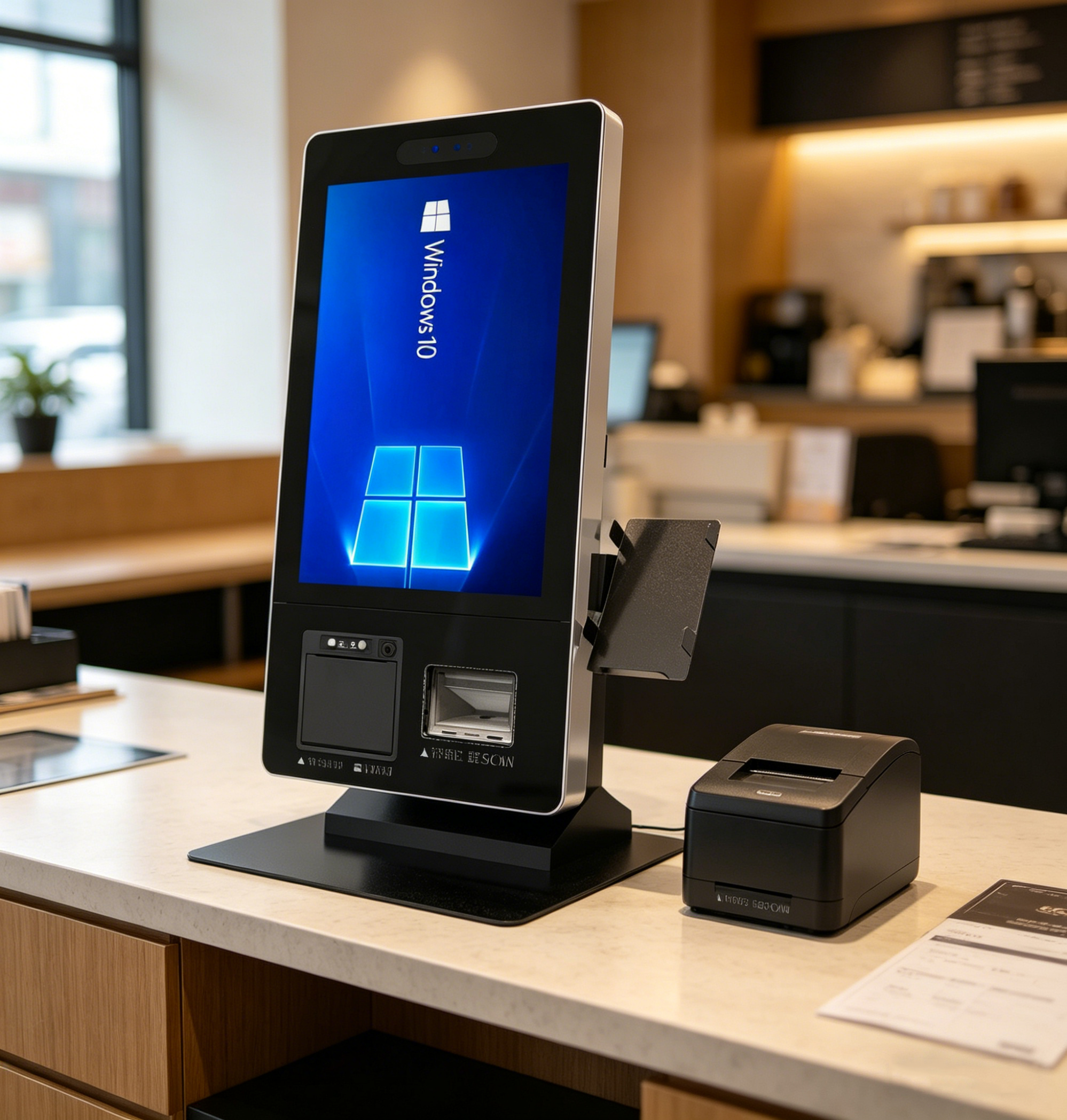 21.5 23.8 Inch Touch Screen Self Service Kiosk Food Ordering Kiosk for Restaurant Information Checking Payment Terminal Kiosk