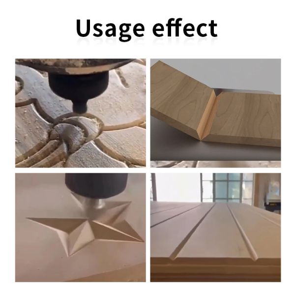 Arden Tideway CNC Bit Tools 1/2 Shank 90 Degree V Type Carbide CNC Woodworking Router Bits Wood Milling Cutter V Bit
