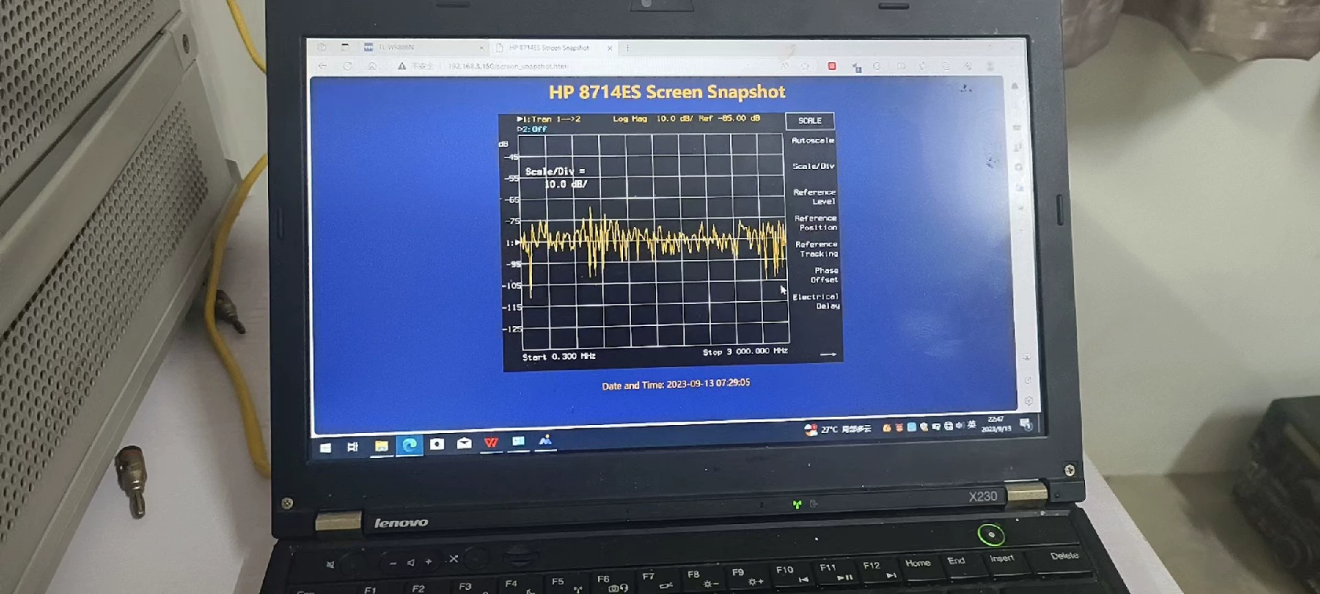 3 GHz S Parameter RF Network Analyzer VNA Agilent 8714ES 100 dB
