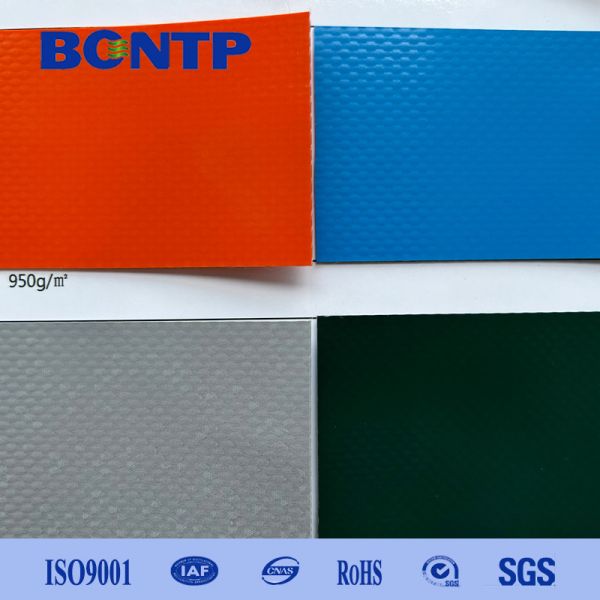 PVC Coated Tarpaulin Waterproof In Roll for membrane structure high strength anti-uv stain Resistant and fire retardant