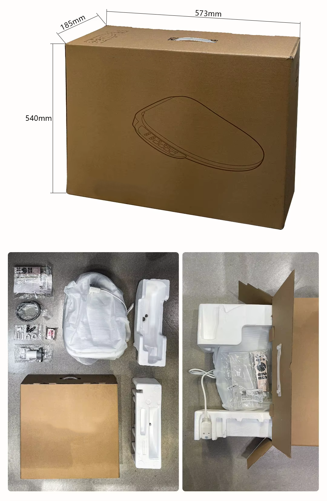 Polypropylene Material Bidet Seat Cover with Double Nozzles and Soft Close for Sanitary Ware