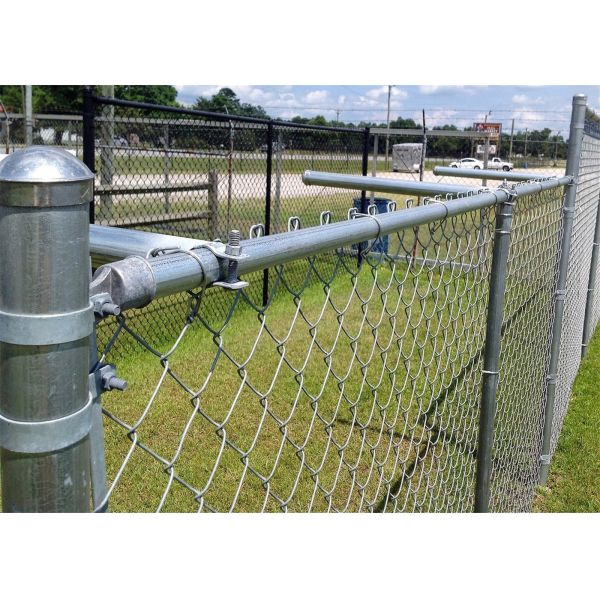 Chain Link Fabric With End Post and Brace US standard Hot Dipped Galvanized 366gram/SQM,