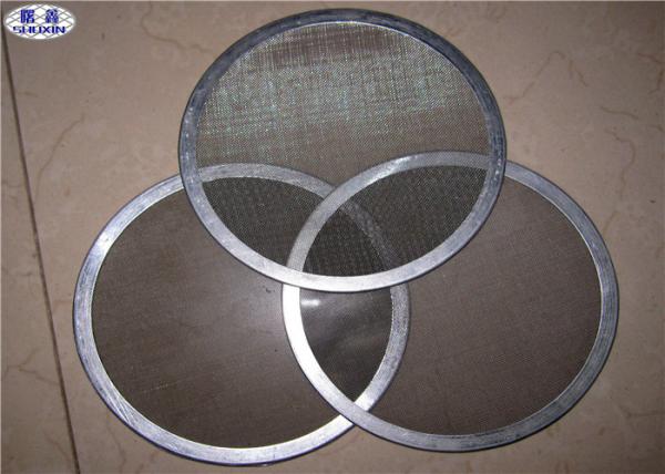 Quality Multi - Layer Stainless Steel Filter Disc , 13 / 47 Mm Sintered Metal Disc With Edge for sale
