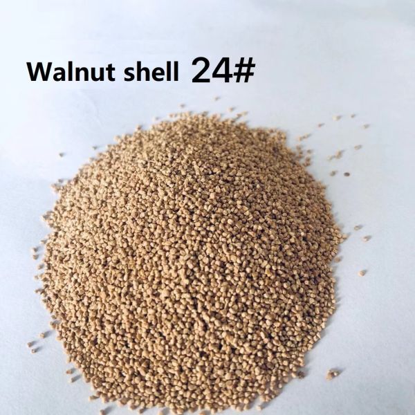 Crushed Walnut Shell Grit Blast Media 12# 1.7 - 2.0 mm for Sandblasting