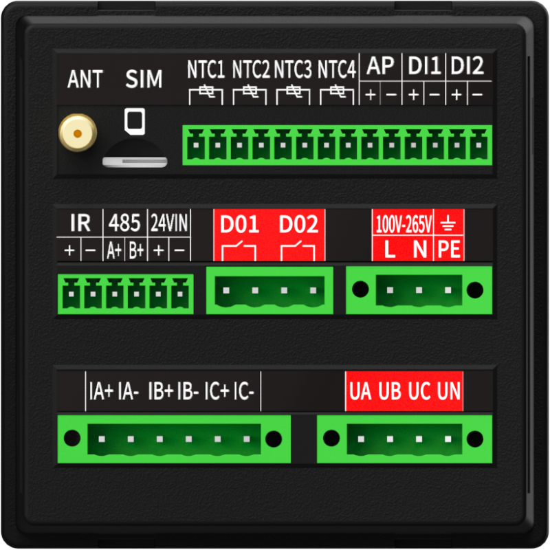 3W Electric Power Meter Current Voltage Measurement Electrical Meter Panels IP65