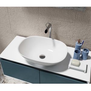 Buy cheap White Counter Top Wash Hand Basin Artificial Stone Bathroom Sink from wholesalers