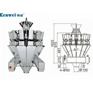 Wholesale 1.5KW IP66 Waterproof Multihead Weigher For Frozen Food from china suppliers