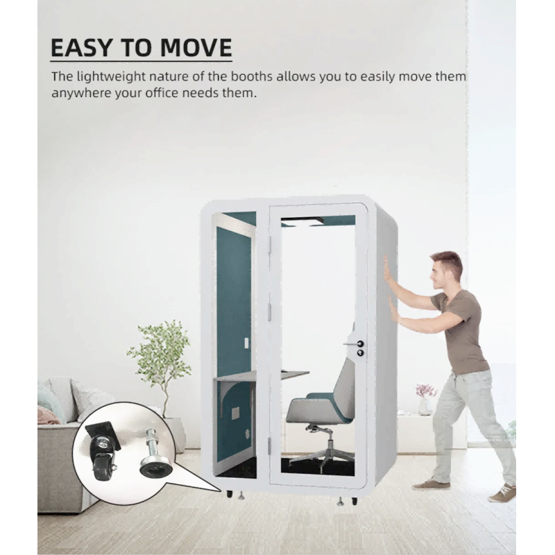 Modern Single Person Pod White Soundproof Work Booth Extendable For Exam Prep And Creative Work