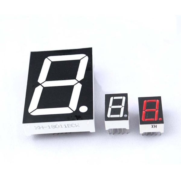 LED Single Digit 7 Segment Display 0.50 Inch 12.7mm Digit Height Black Surface Color Ideal for Digital Clocks Counters and Timers