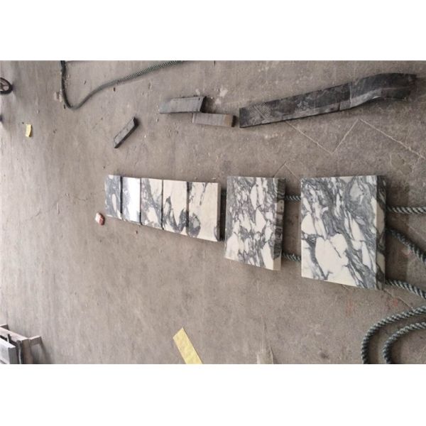 Seam Arabescato Marble Slab , Luxury Prefabricated Kitchen Countertops