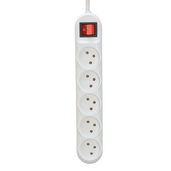 Power Strip Israel Type 5 Pin Multi Socket Plug Extension Cord Customized Support Extended VDE Standard Cable H05vv-f 3g1