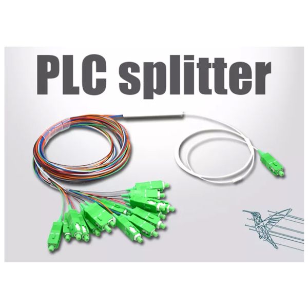 Fiber Optic PLC Splitter 1x8 Blockless With SC APC 9 / 125μM Connector